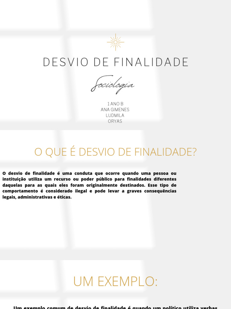 O Que é Desvio de Finalidade? | PDF