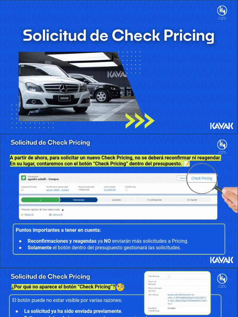 Nuevo Proceso para Check Pricing | PDF