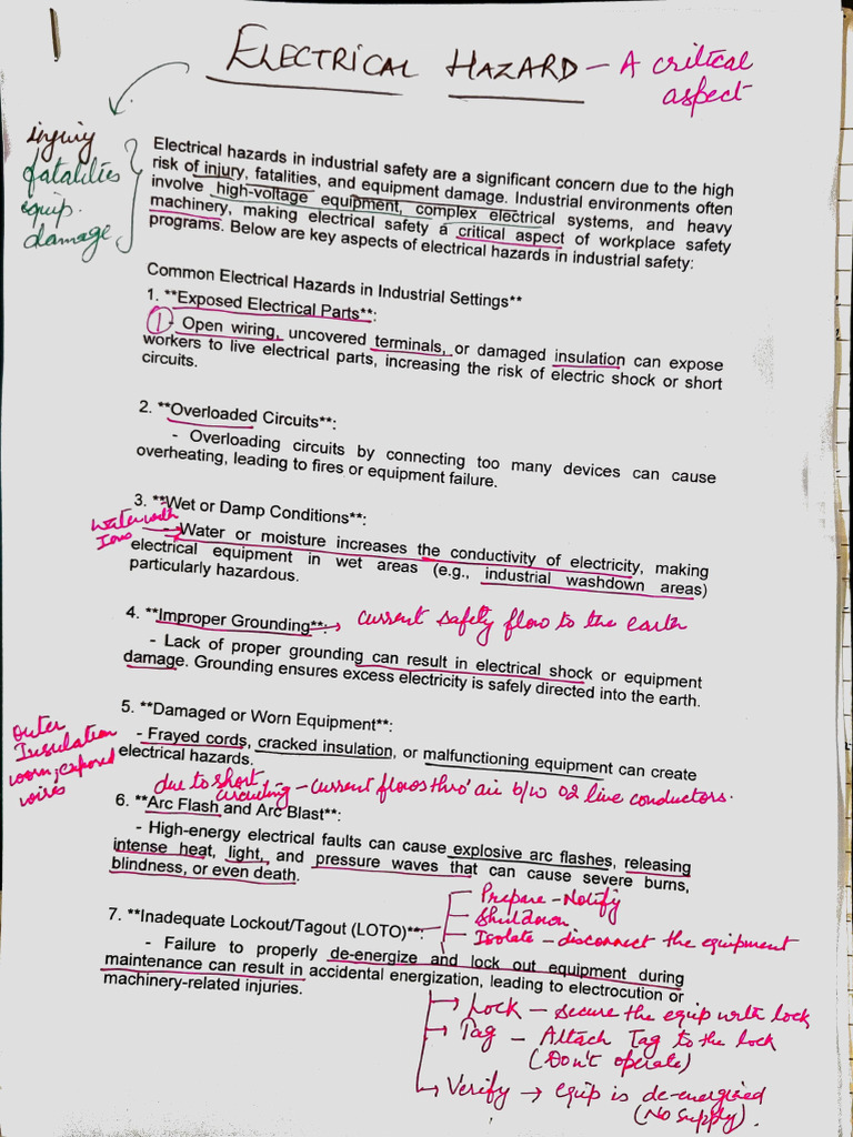 Electrical Hazards Pdf