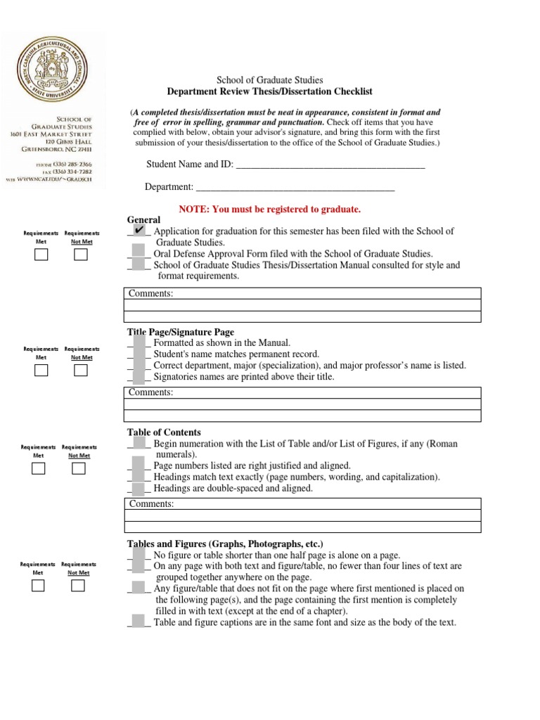 checkliste dissertation
