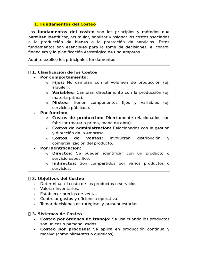 Fundamentos del Costeo Directo y Absorbente | PDF | Presupuesto | Costo