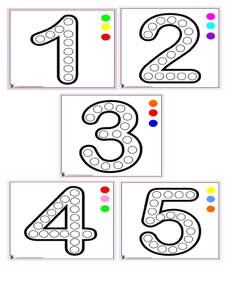 Numeros 1-5 Dactilo Pintura | PDF