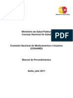 Comisión Nacional de Medicamentos e Insumos - MANUAL DE PROCEDIMIENTOS