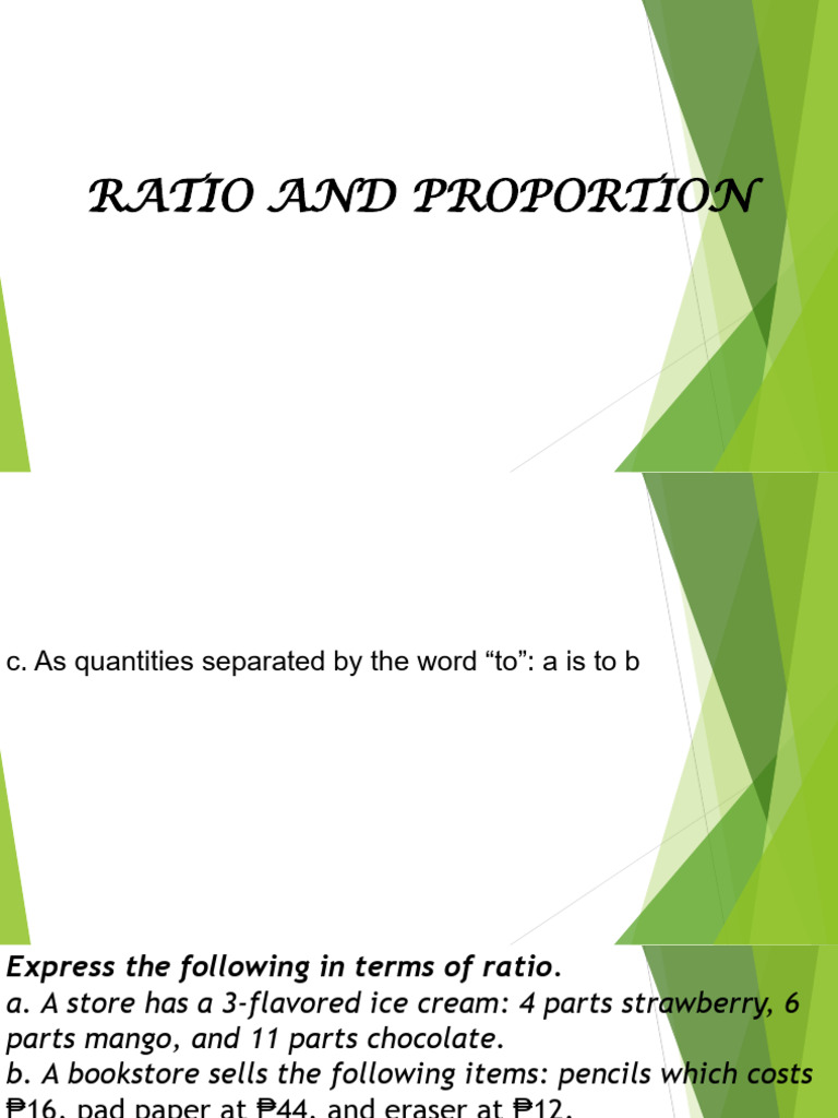 BUSINESS MATHEMATICS Lesson 3 | PDF | Ratio | Mathematics