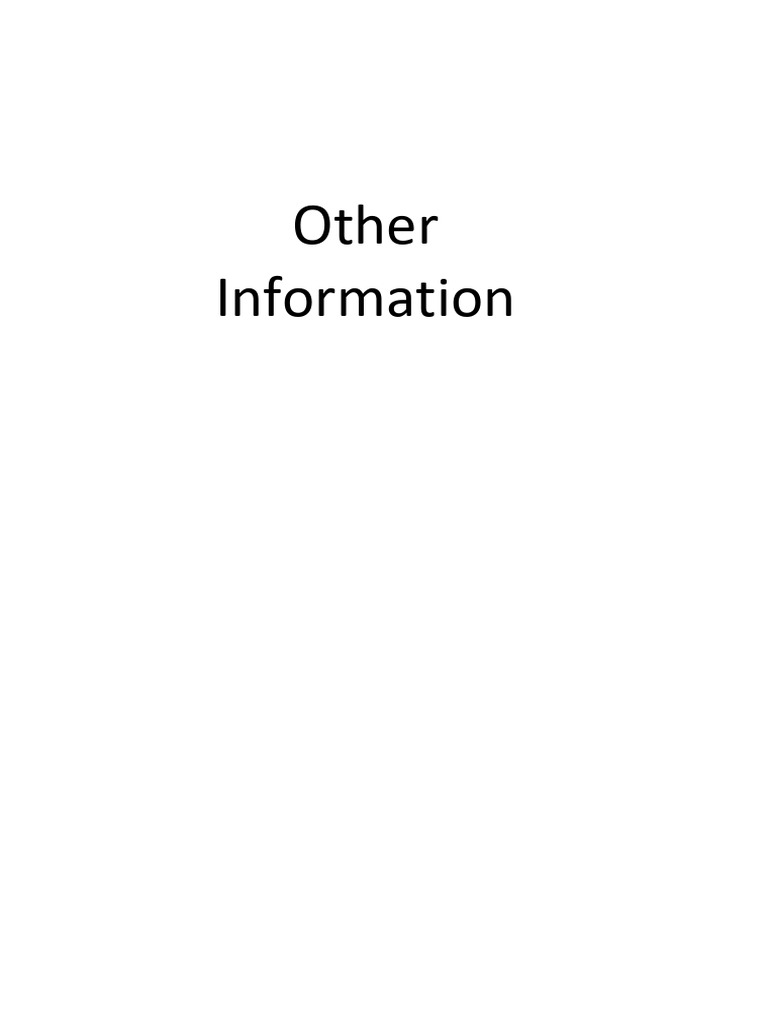 Other Information | PDF