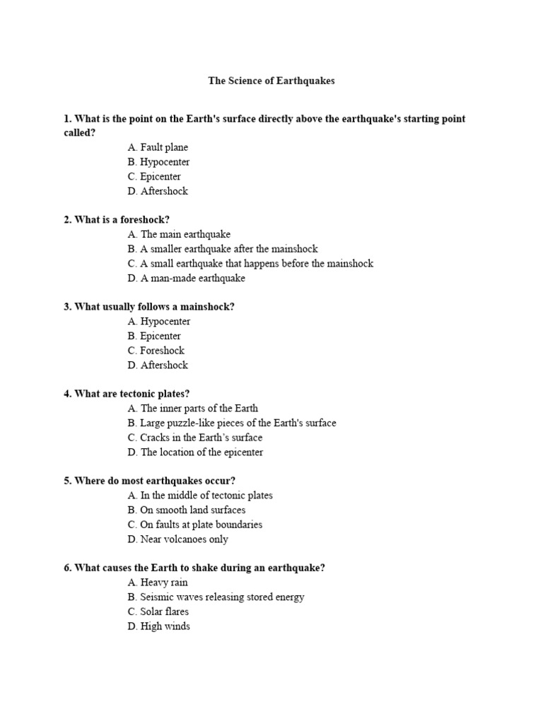 Understanding Earthquakes: Key Concepts | PDF | Earthquakes | Seismology