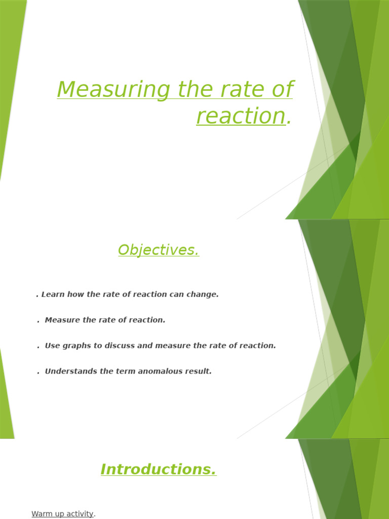 Understanding Reaction Rates and Measurement | PDF