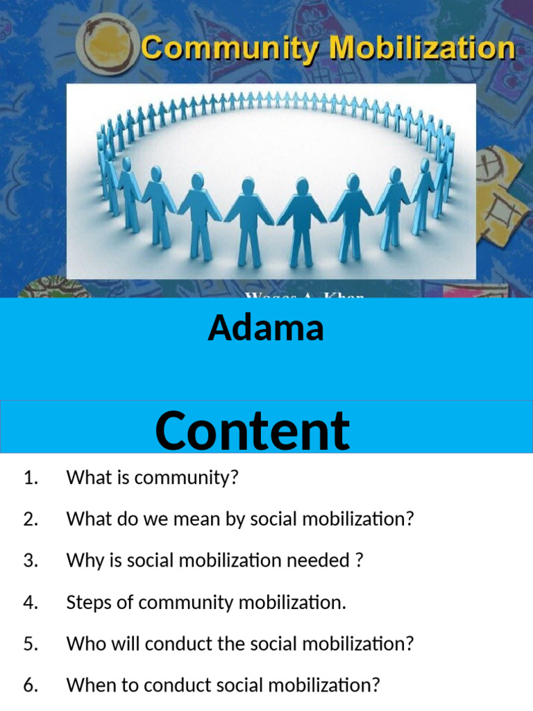 Social Mobilization Upda | PDF | Community | Goal