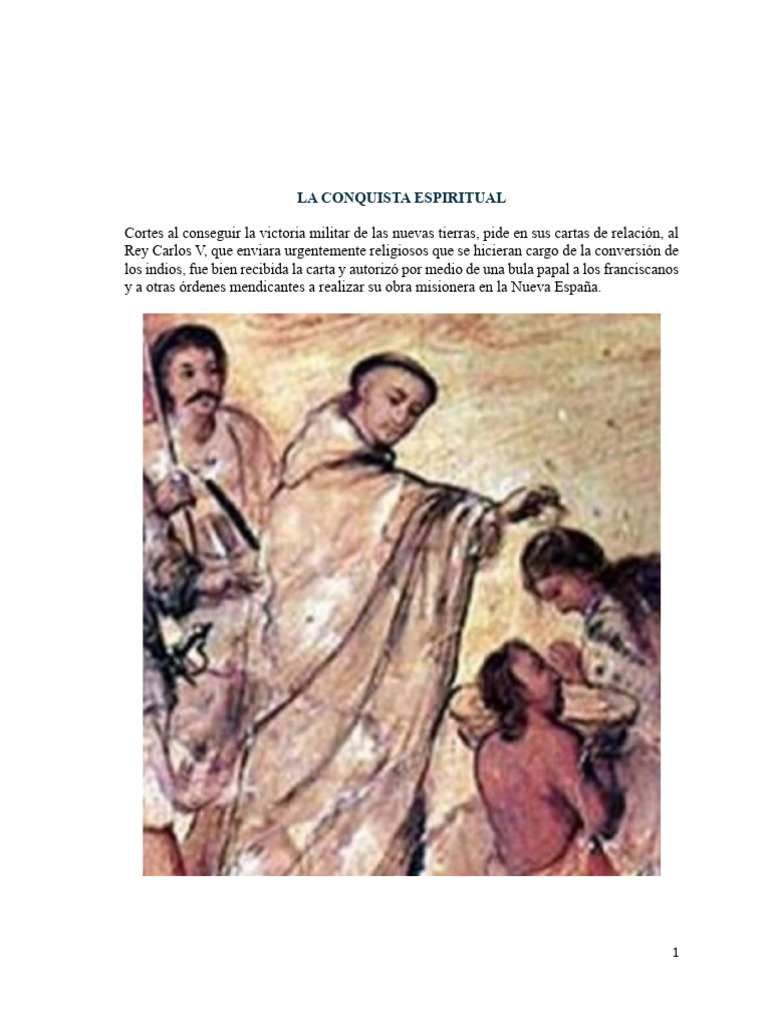La Conquista Espiritual en Nueva España | PDF | Nueva españa | Misionero