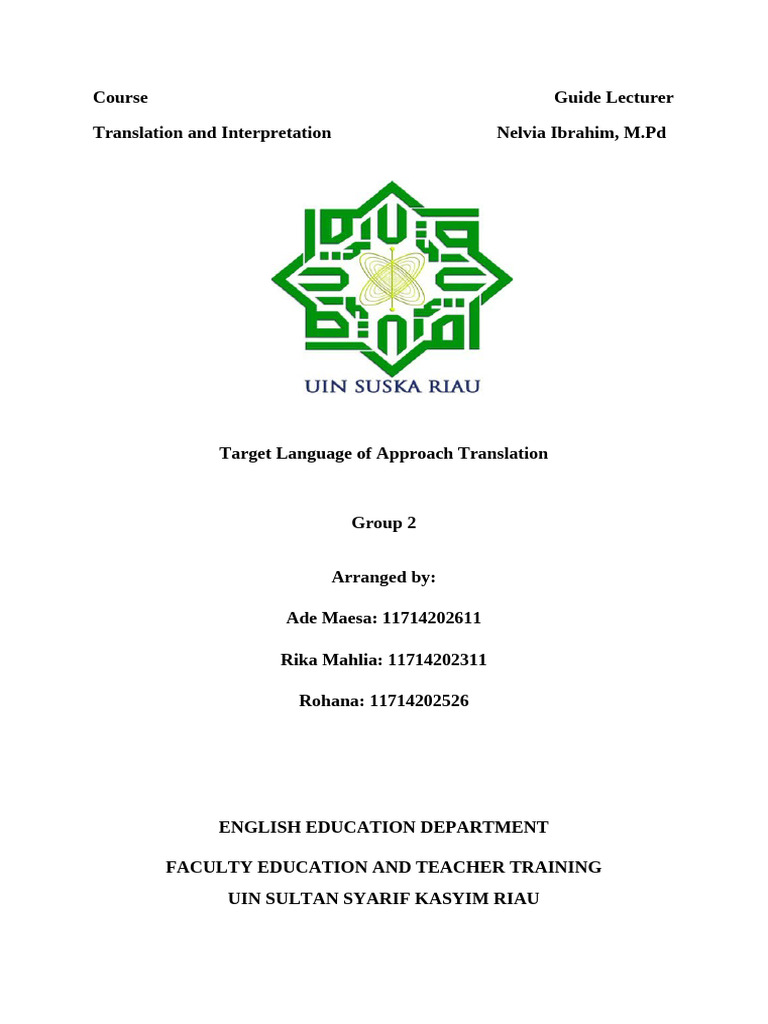 Translation and Interpretation Course Guide | PDF