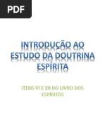 INTRODUÇÃO AO ESTUDO DA DOUTRINA ESPÍRITA