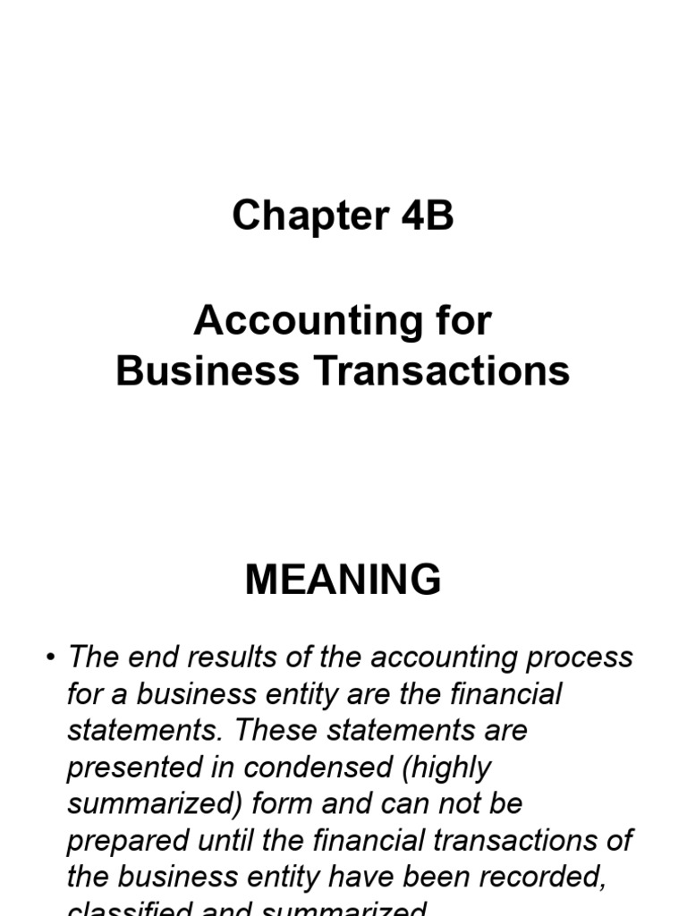 Chapter 6 - Accounting For Business Transactions | PDF | Debits And ...