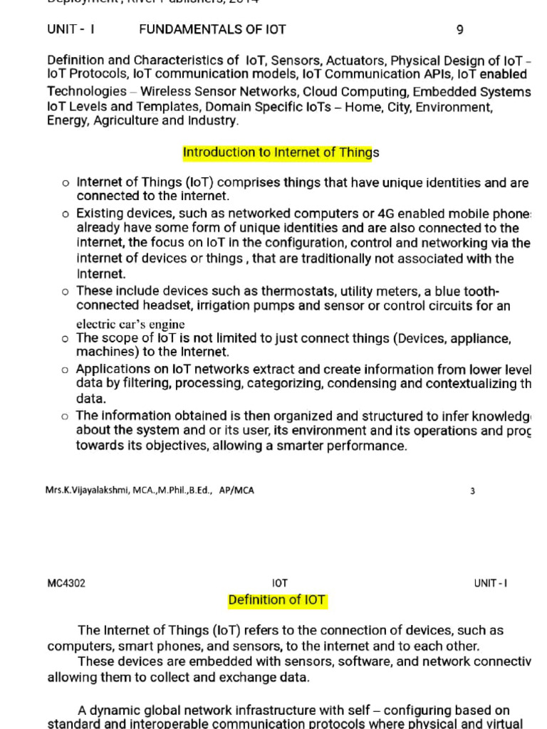 Iot Unit-1 | PDF