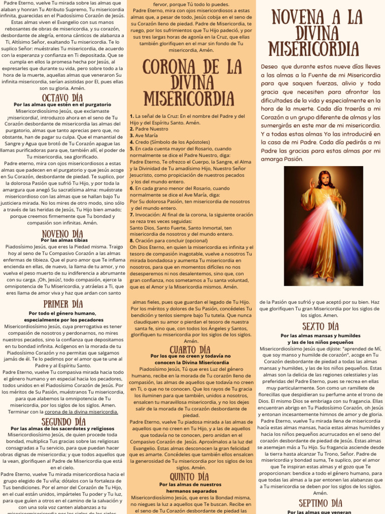 Novena a la Divina Misericordia | PDF | Dios el padre | Purgatorio