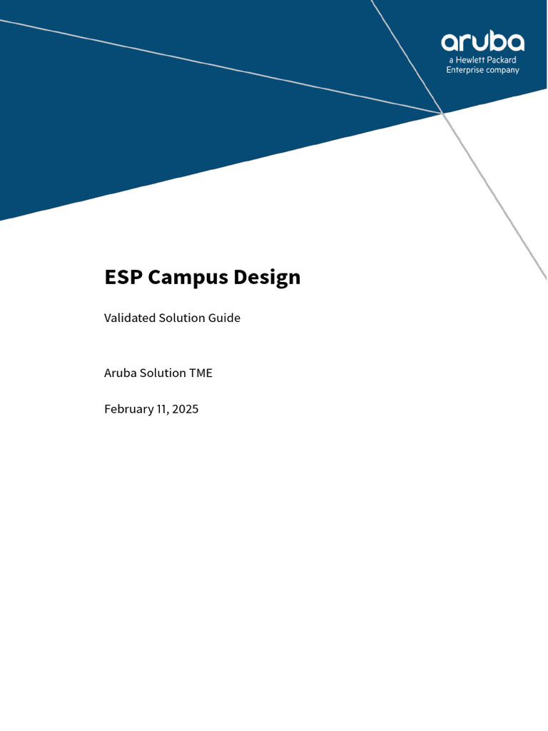 Aruba Campus-Design | PDF | Computer Network | Network Switch