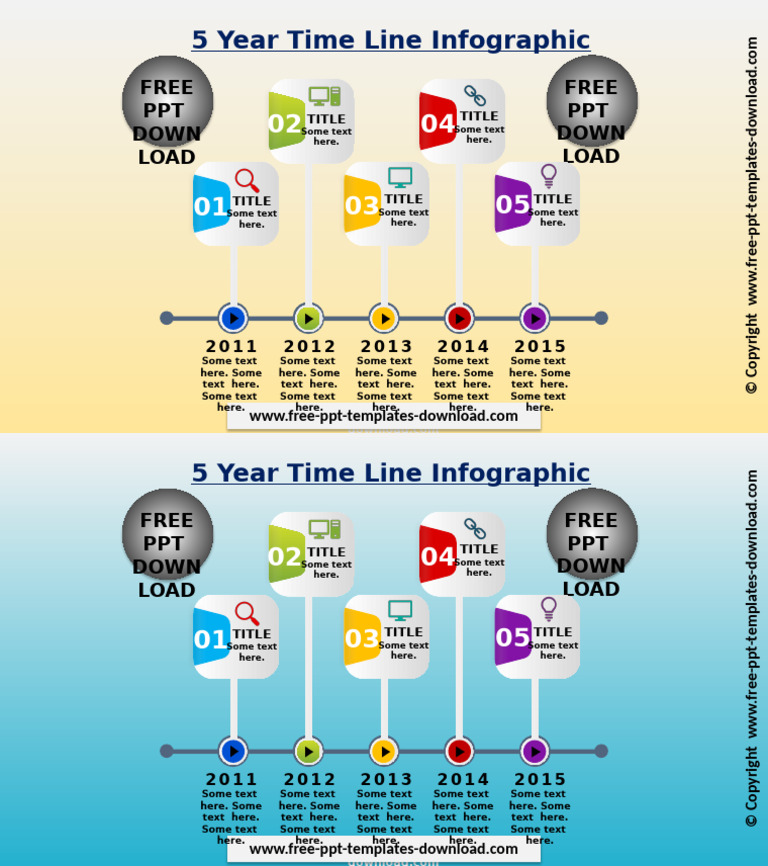 5 Year Time Line Infographic | PDF
