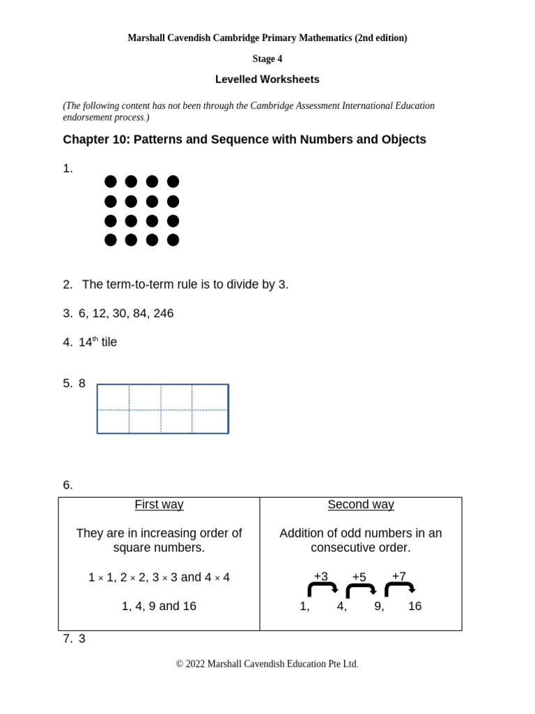 Grade 4 Math Patterns and Sequences | PDF