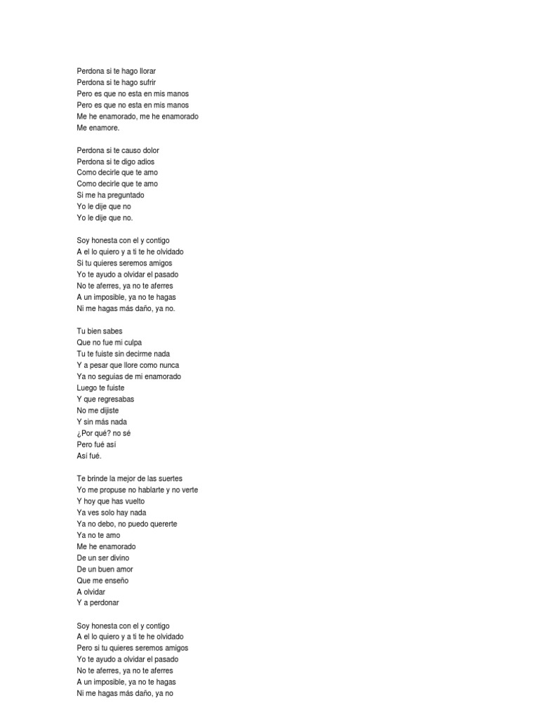 Perdona Si Te Hago Llorar Pdf