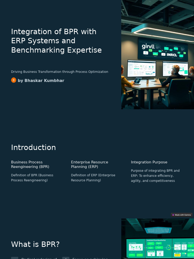 Integration of BPR With ERP Systems and Benchmarking Expertise | PDF ...
