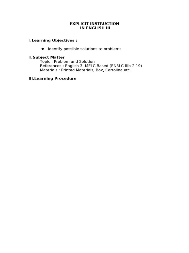 Problem-Solving Strategies for English III | PDF | Teachers | Teaching