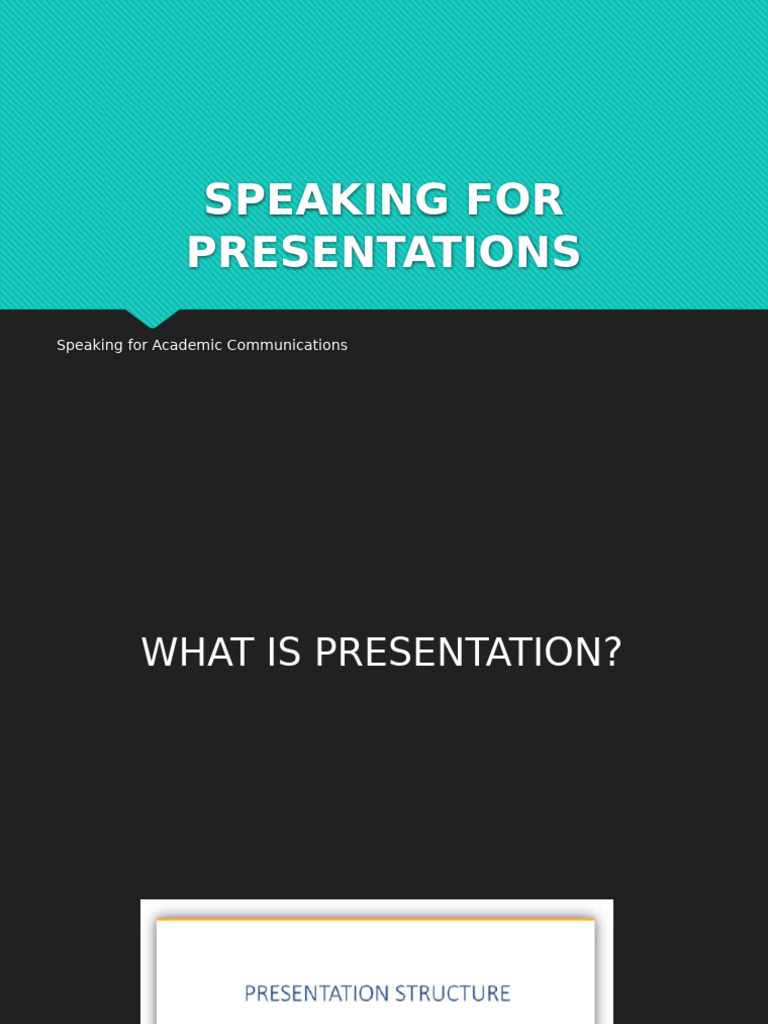 Academic Presentation Structure Guide | PDF