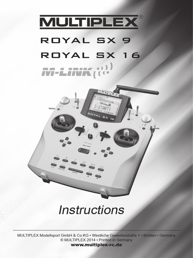 Multiplex Royal SX 9 | PDF | Electromagnetic Interference | Flap ...
