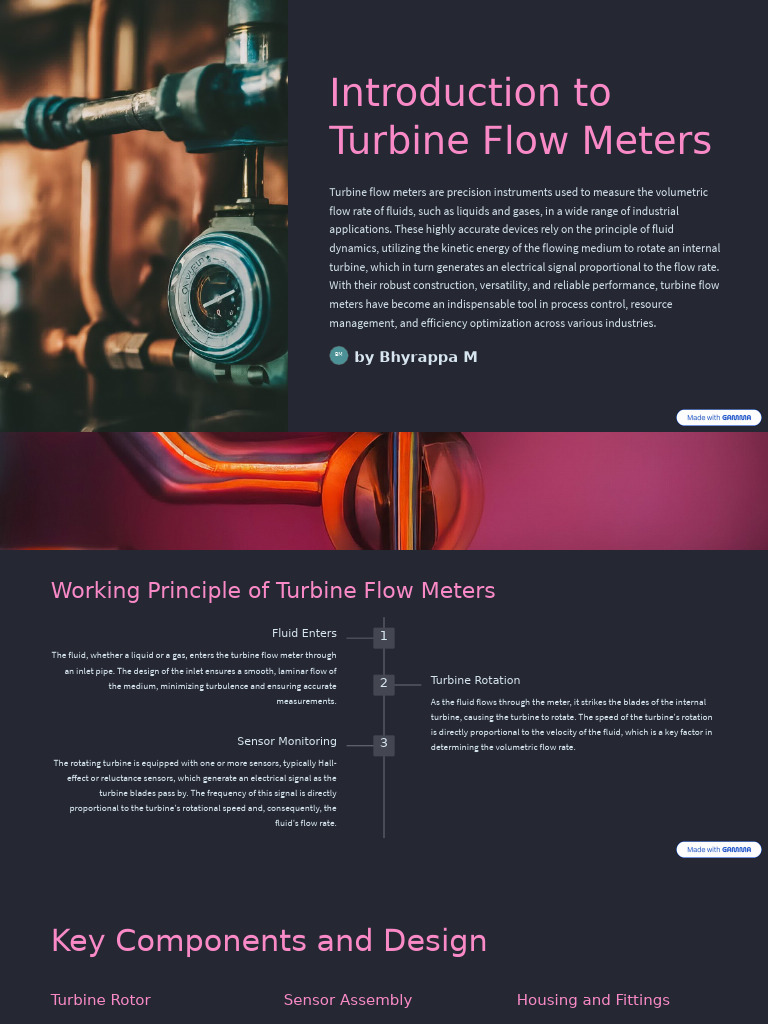 Turbine Flow Meter Working Principle | PDF | Flow Measurement | Turbine
