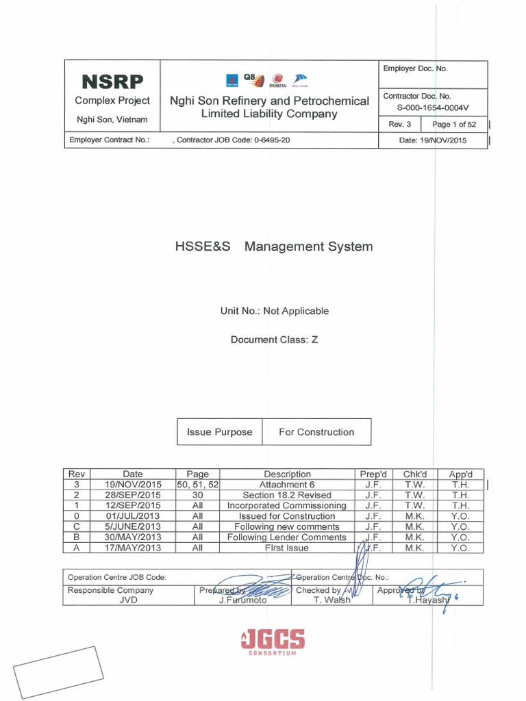 S-000-1654-0004V - 3 HESSS Management System | PDF | Occupational ...