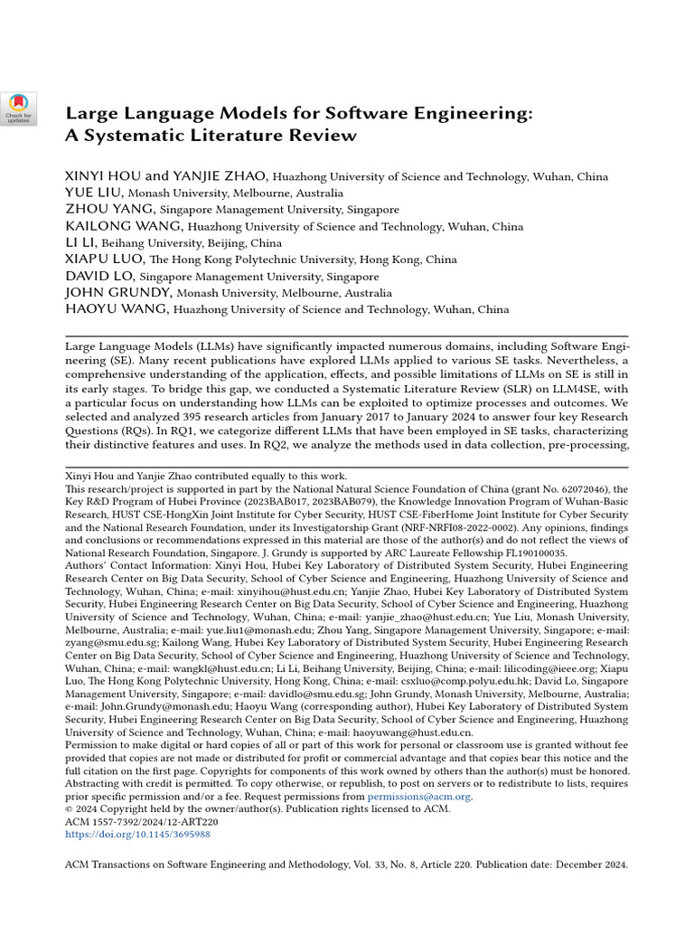 Large Language Models For Software Engineering - A Systematic ...