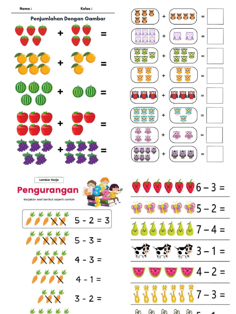 LKPD Penjumlahan Dan Pengurangan | PDF