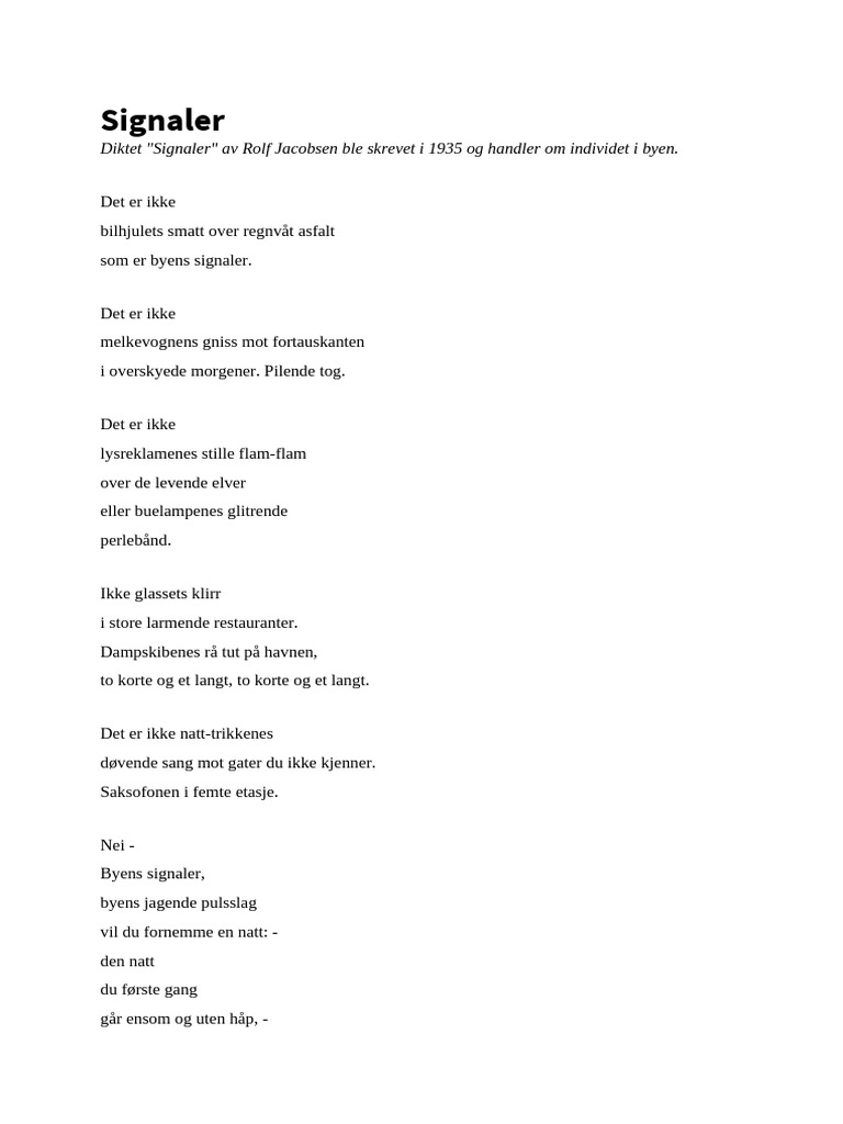 Signaler (Lale) | PDF