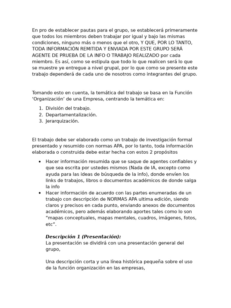 Pautas - Entrega Presentación de Procesos | PDF
