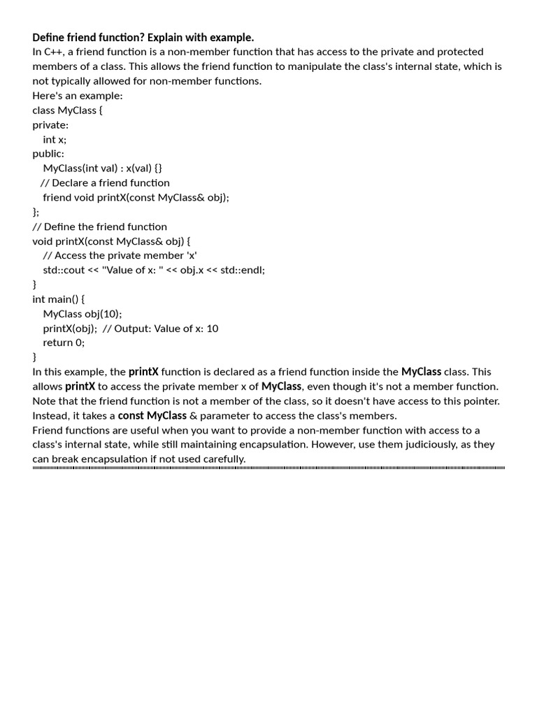 Understanding Friend Functions in C++ | PDF | Computer Programming | C++