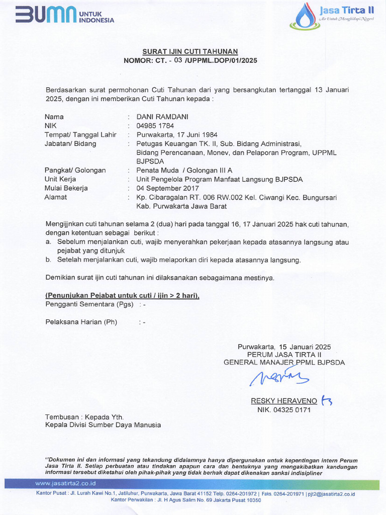 Cuti Dani Ramdani | PDF