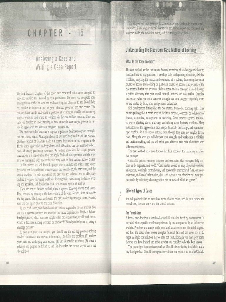 Chapter 15 (Reporting Case Analyses) | PDF