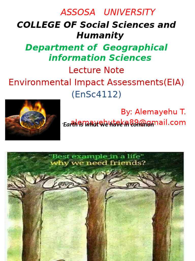 EIA of Environmental Sci | PDF | Environmental Impact Assessment ...