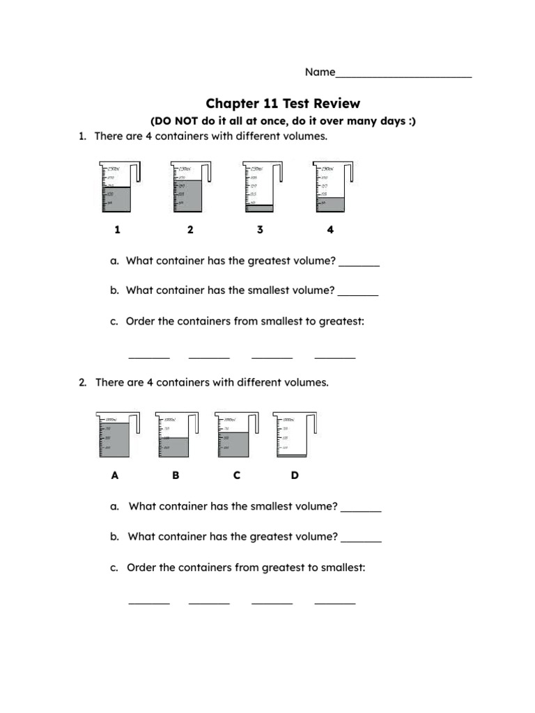 Chapter 11 Test Review | PDF