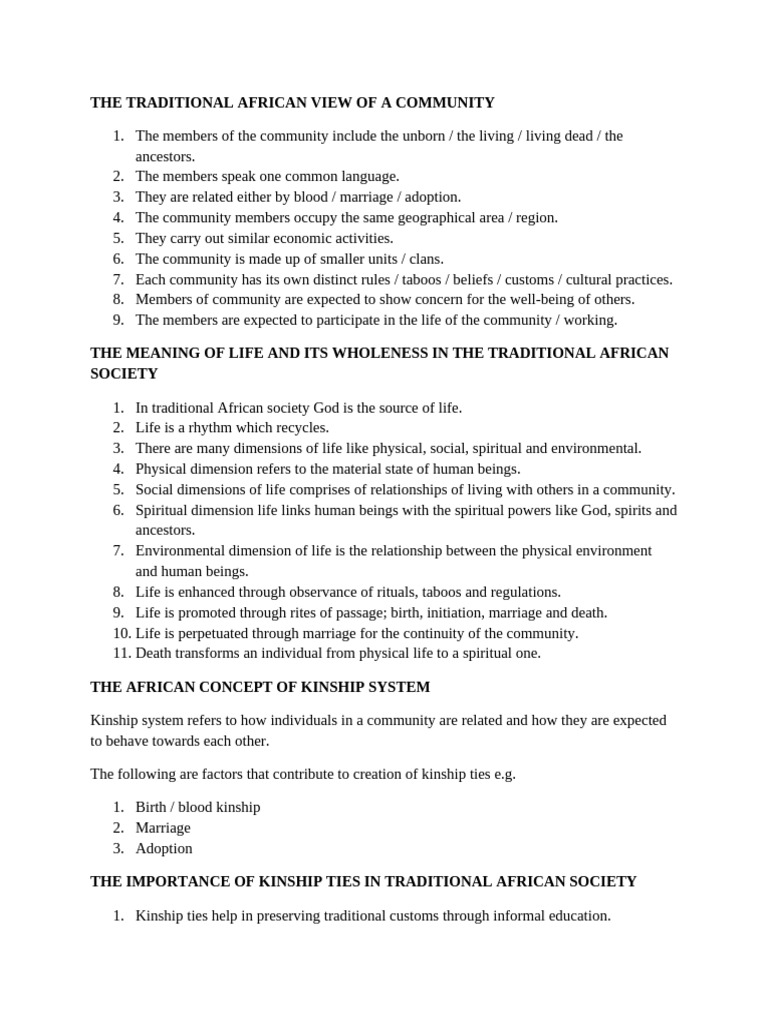 Kinship and Rituals in African Communities | PDF | Marriage | Family