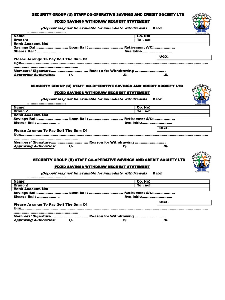 Withdraw Form | PDF | Banks | Economies