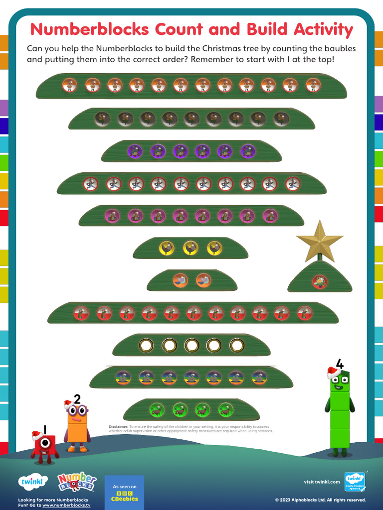 Numberblocks Christmas Tree Activity | PDF
