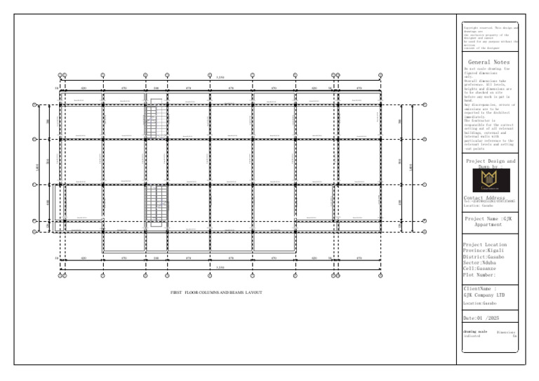 First Floor Columns and Beams | PDF
