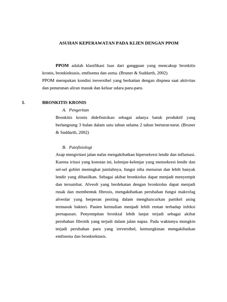 Asuhan Keperawatan untuk PPOM | PDF