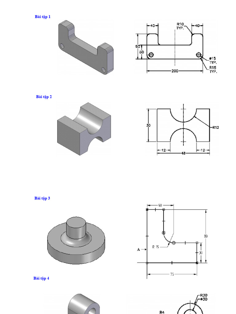 Baitap Cad Solid | PDF