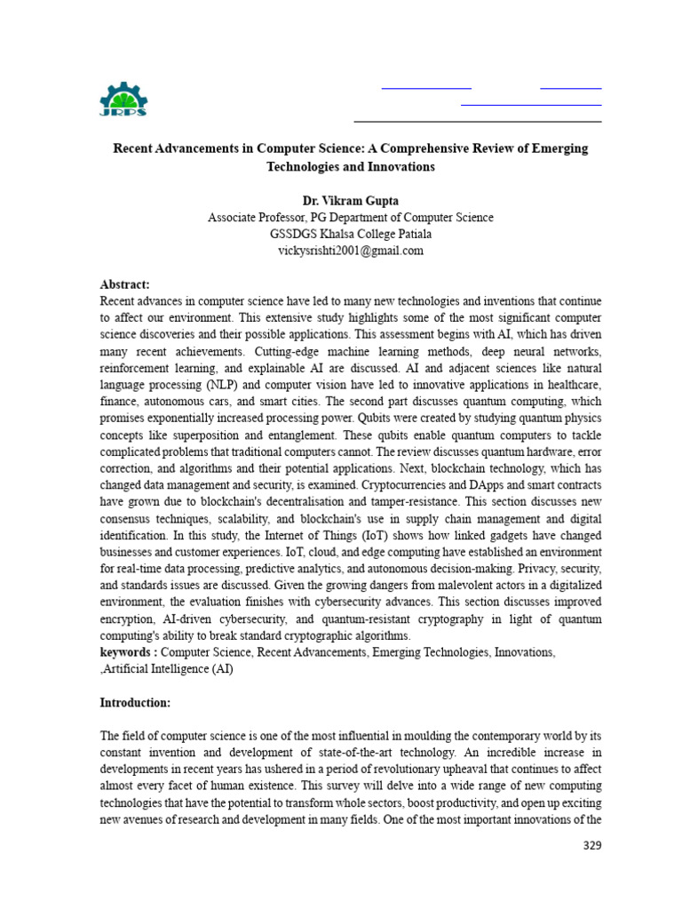 Recent_Advancements_in_Computer_Science_A_Comprehe | PDF | Augmented ...