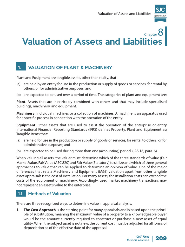 Chapter 8 - Valuation of Assets and Liabilities | PDF | Bonds (Finance ...