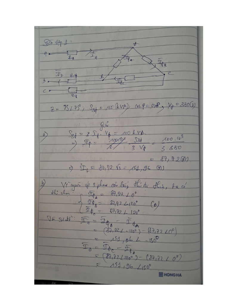 BaiTap 3 pha - Nguyễn Bảo Trung | PDF
