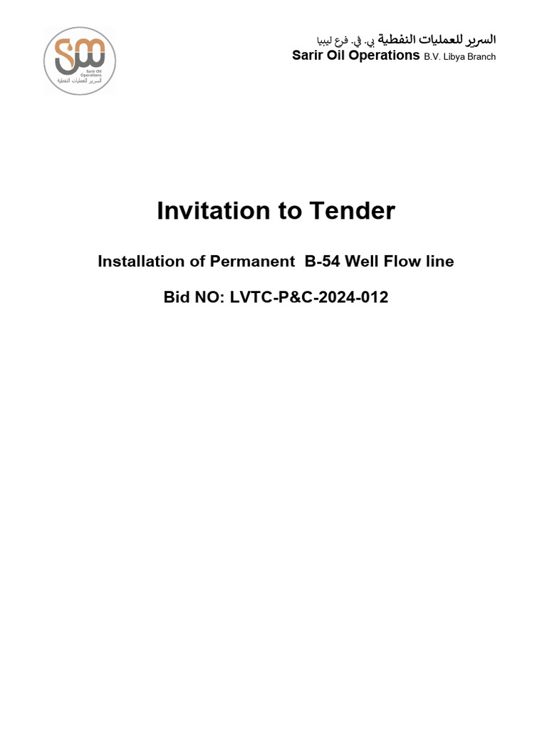 Lvtc p&c 2024 012 Itt Package | PDF
