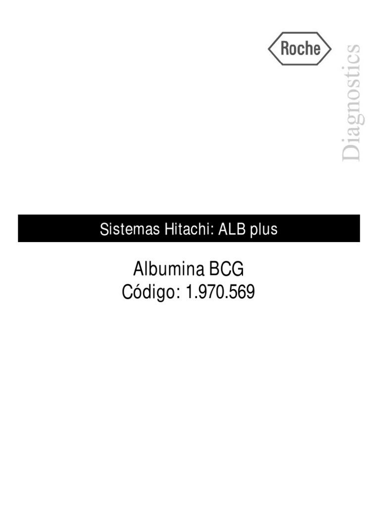 Albumina Roche | PDF | Solución tampón | Proteínas