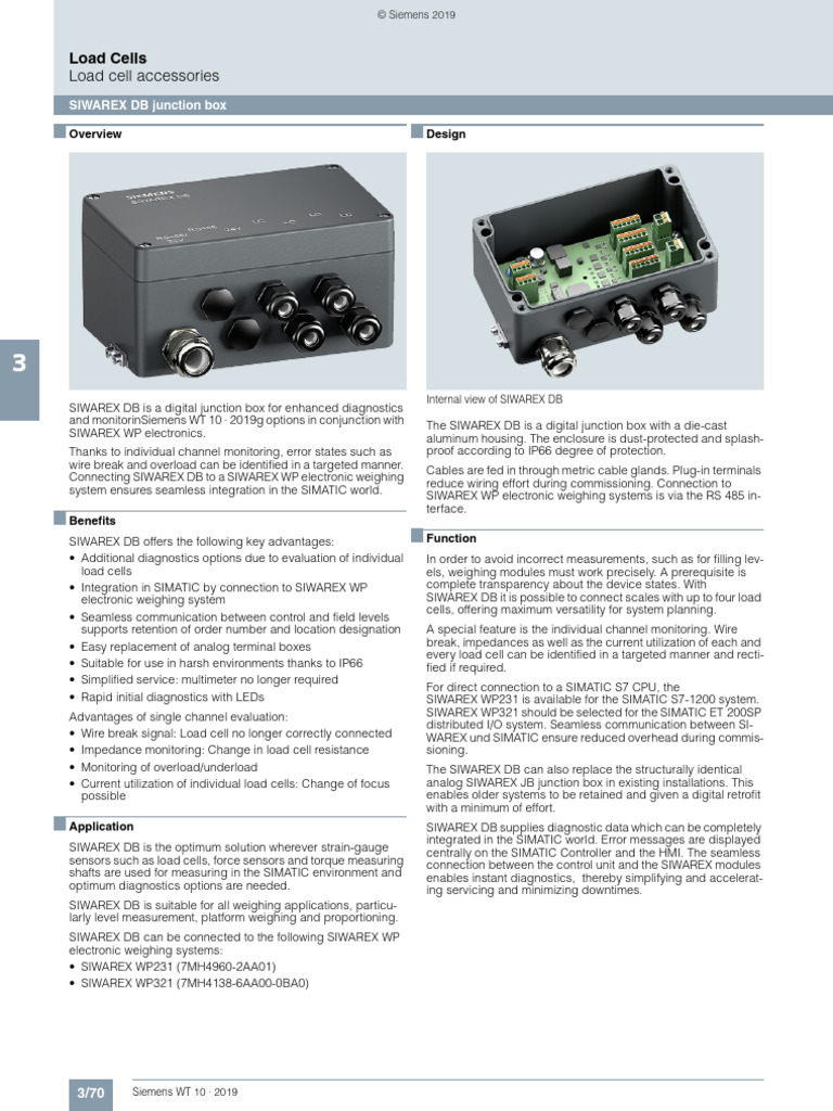 SIWAREX DB Junction Box Overview | PDF | Computer Engineering | Electricity
