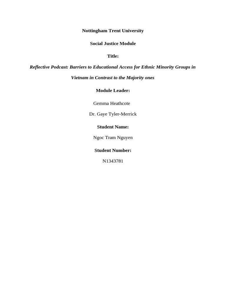 Barriers to Education for Ethnic Minorities | PDF | Liberal Arts Education